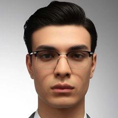 BS1924-0046_Silver_Semi-rimless_Metal_Glasses_model