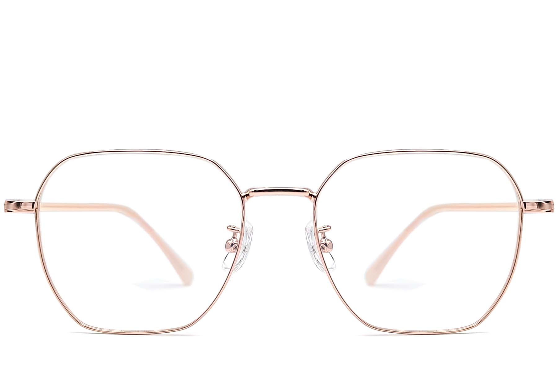 BS1924-0061_Pink_Geometric_Metal_Glasses_front