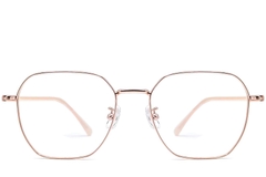 BS1924-0061_Pink_Geometric_Metal_Glasses_front