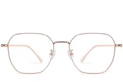 BS1924-0061_Pink_Geometric_Metal_Glasses_front