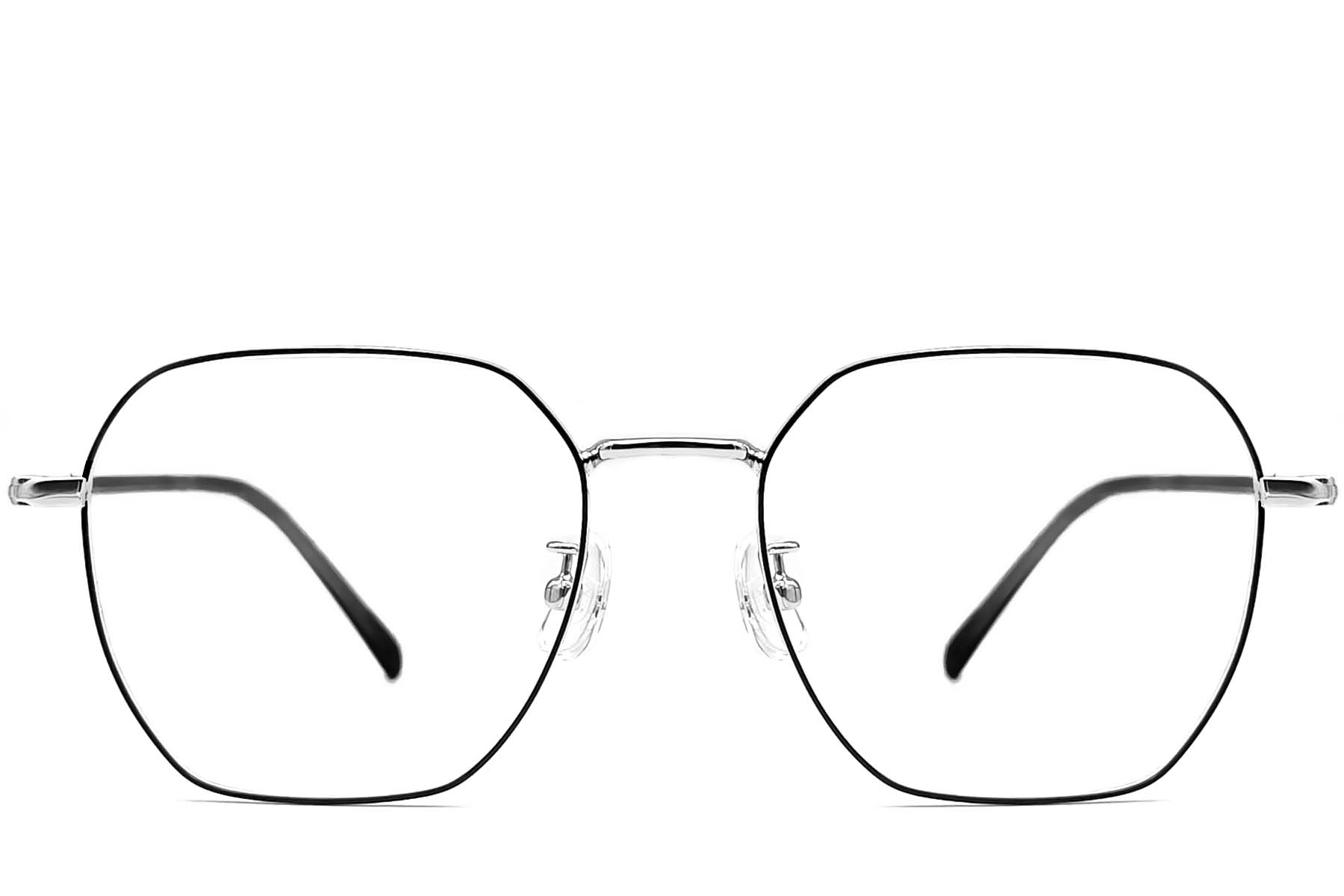 BS1924-0064_Black_Geometric_Metal_Glasses_front