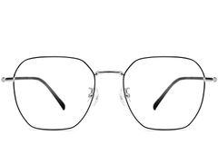 BS1924-0064_Black_Geometric_Metal_Glasses_front