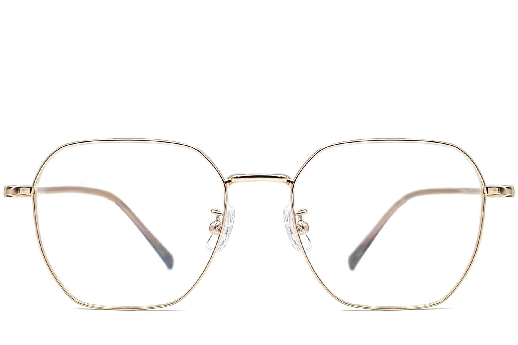 BS1924-0065_Golden_Geometric_Metal_Glasses_front
