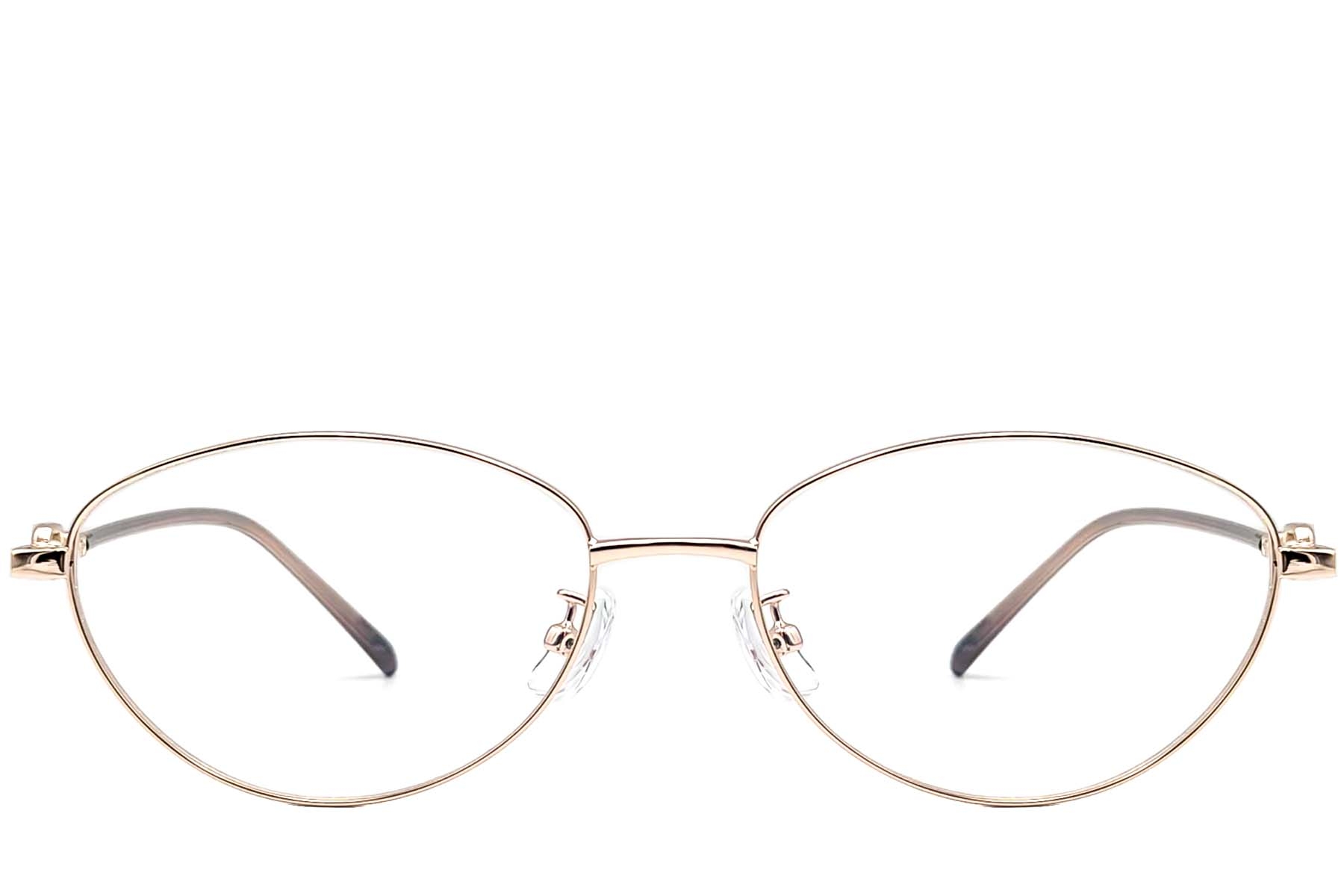 BS1924-0068_Golden_Oval_Metal_Glasses_front