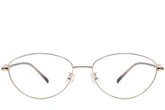 BS1924-0068_Golden_Oval_Metal_Glasses_front