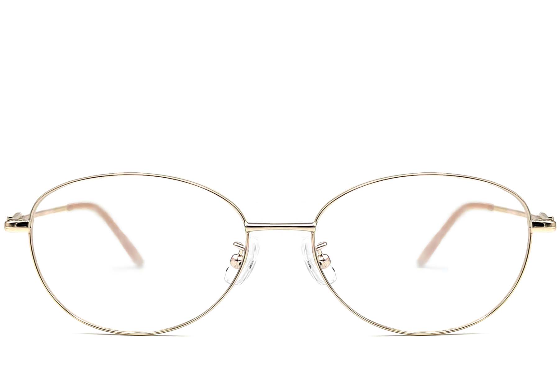 BS1924-0072_Golden_Oval_Metal_Glasses_front