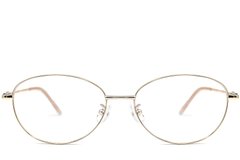 BS1924-0072_Golden_Oval_Metal_Glasses_front
