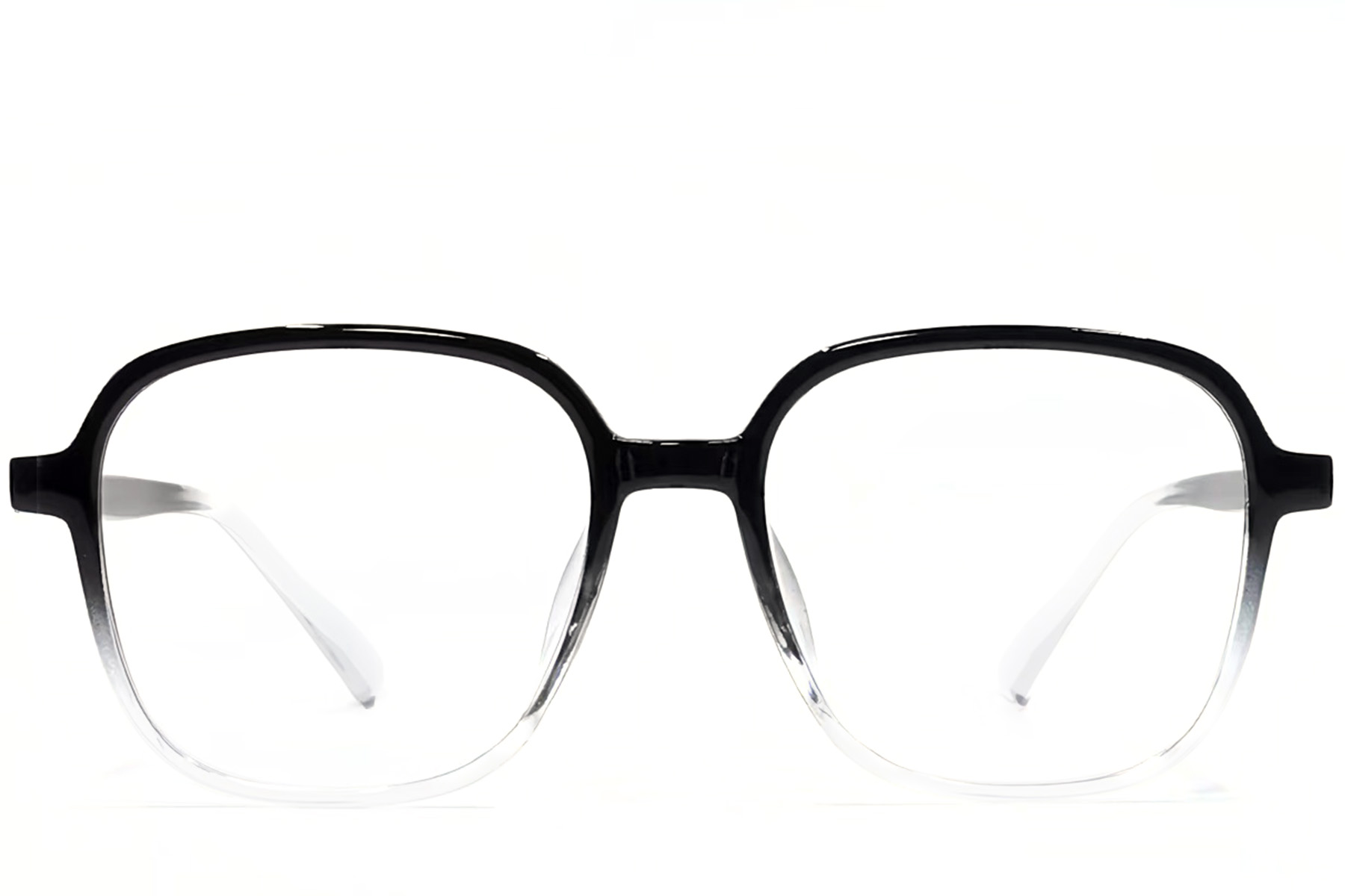 BS1924-0085_Black_Rectangular_TR90_Glasses_front