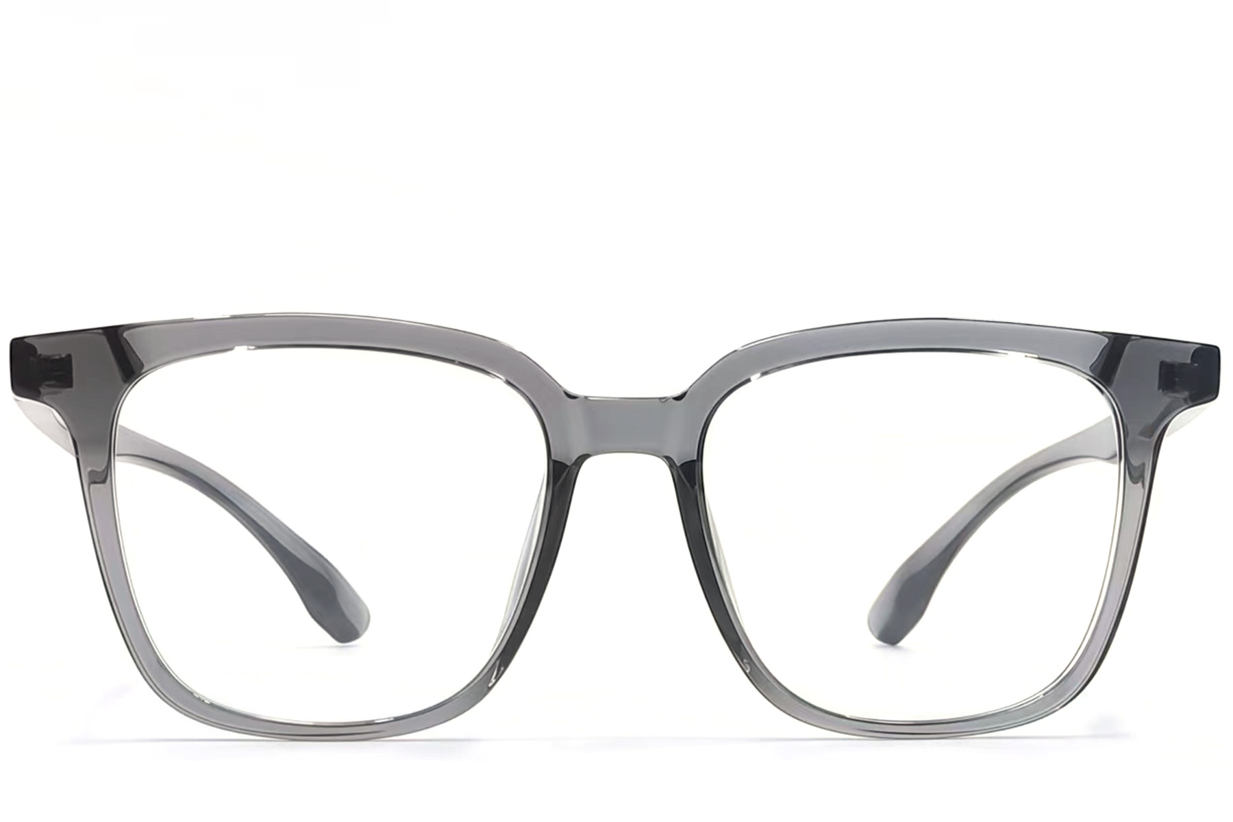 BS1924-0100_Grey_Rectangular_TR90_Glasses_front