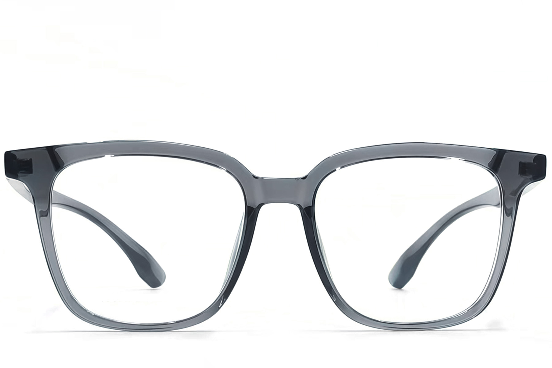 BS1924-0101_Grey_Rectangular_TR90_Glasses_front