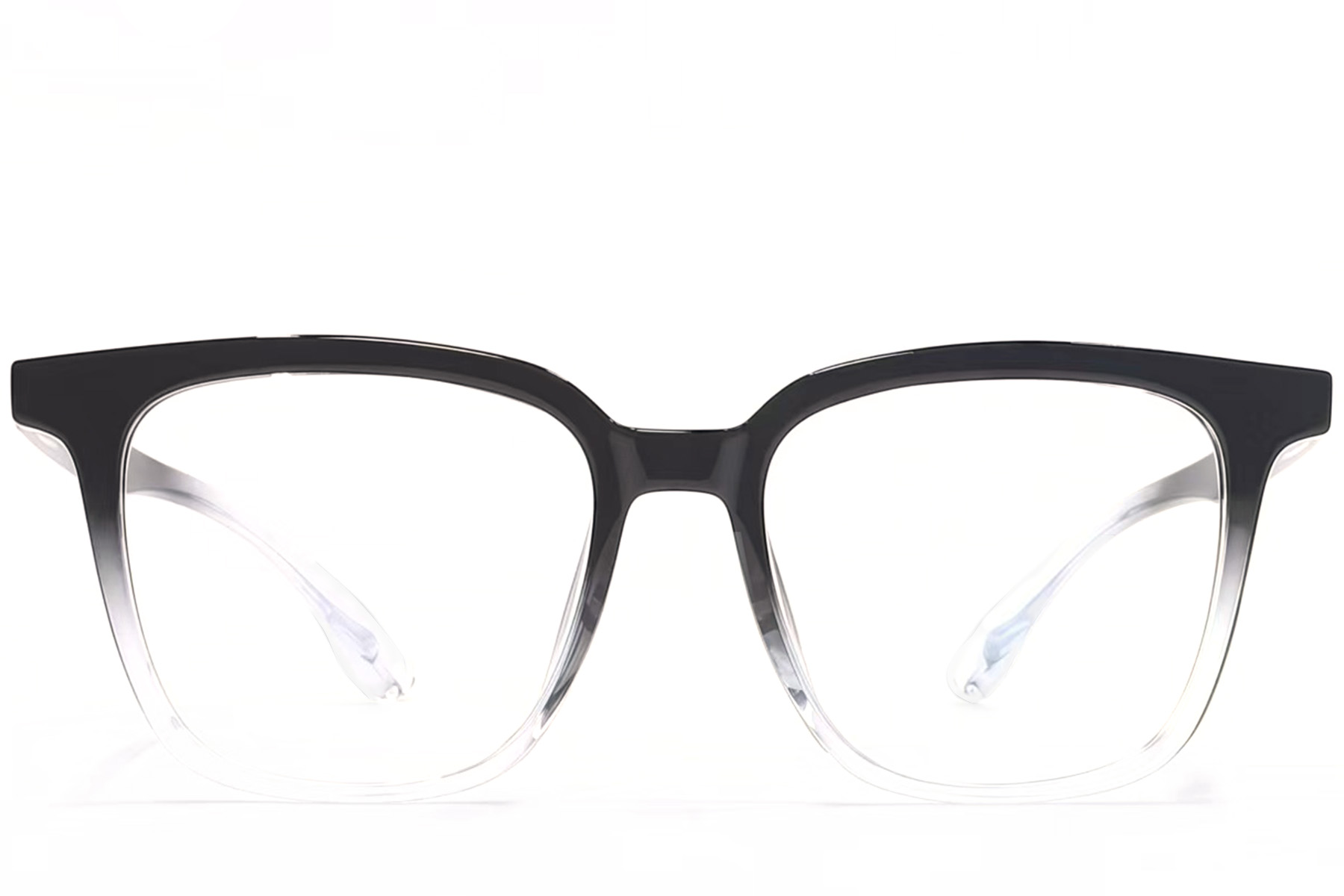 BS1924-0102_Black_Rectangular_TR90_Glasses_front