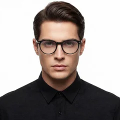 BS1924-0108_Black_Oval_TR90_Glasses_model