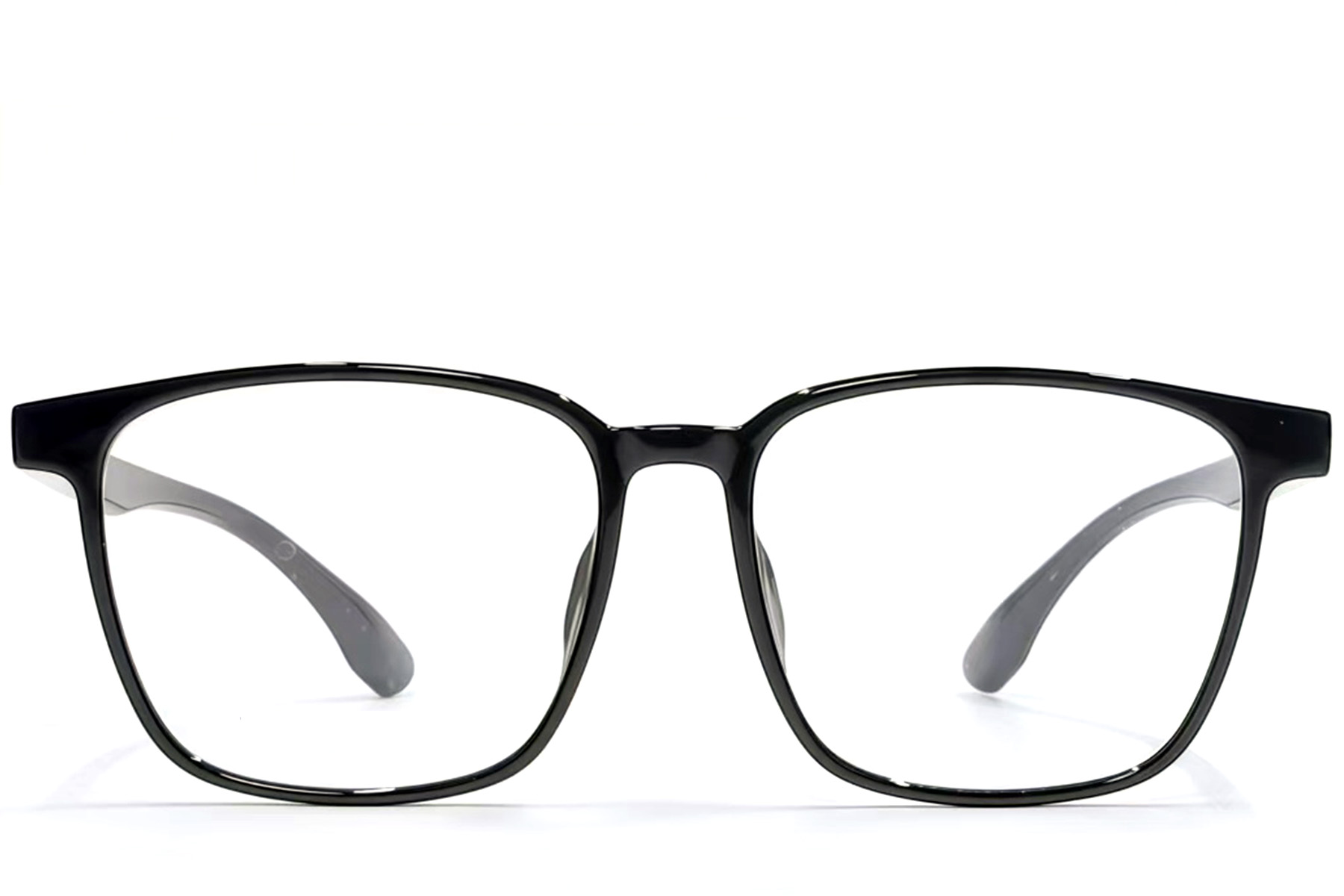 BS1924-0120_Black_Rectangular_TR90_Glasses_front