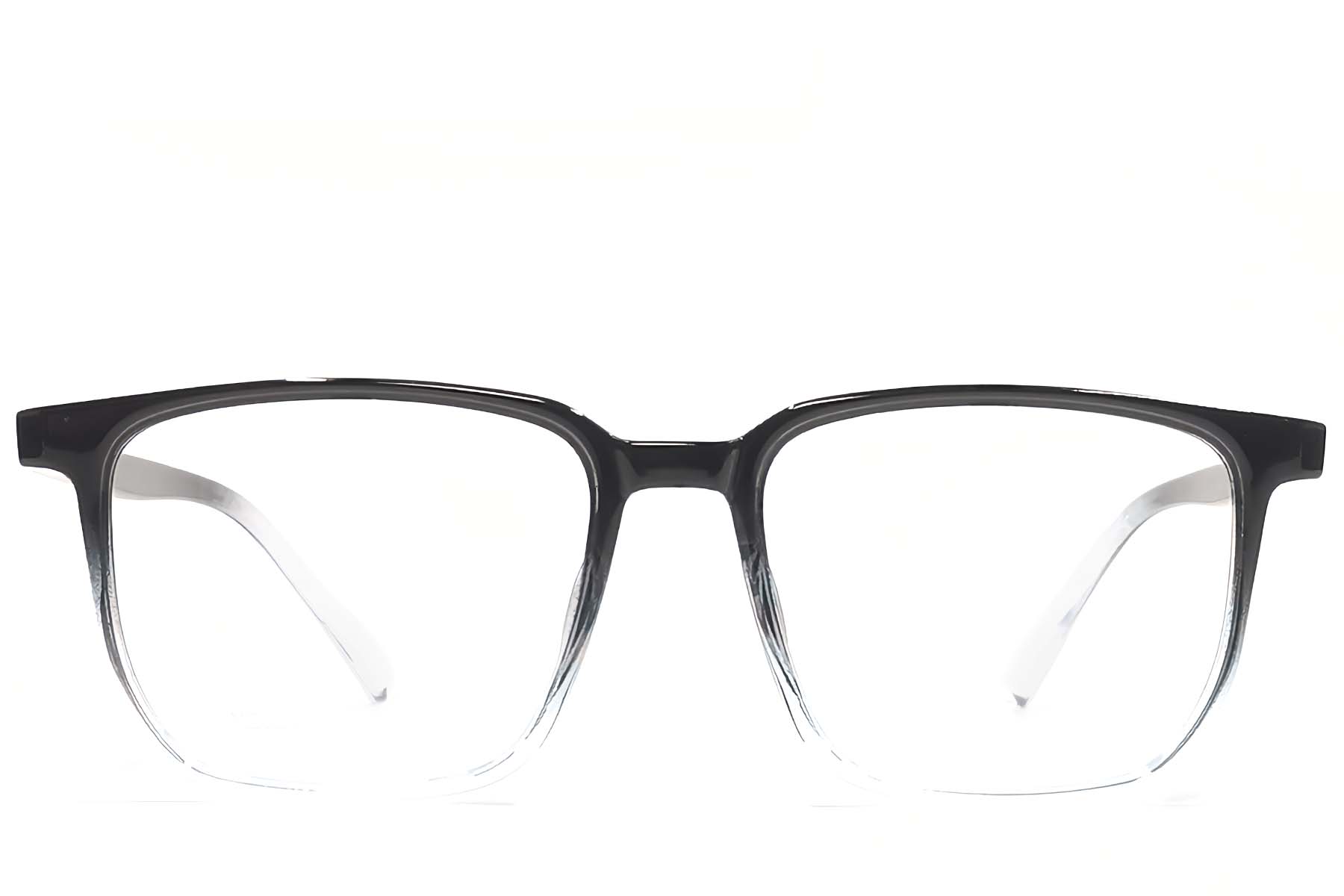 BS1924-0140_Black_Rectangular_TR90_Glasses_front