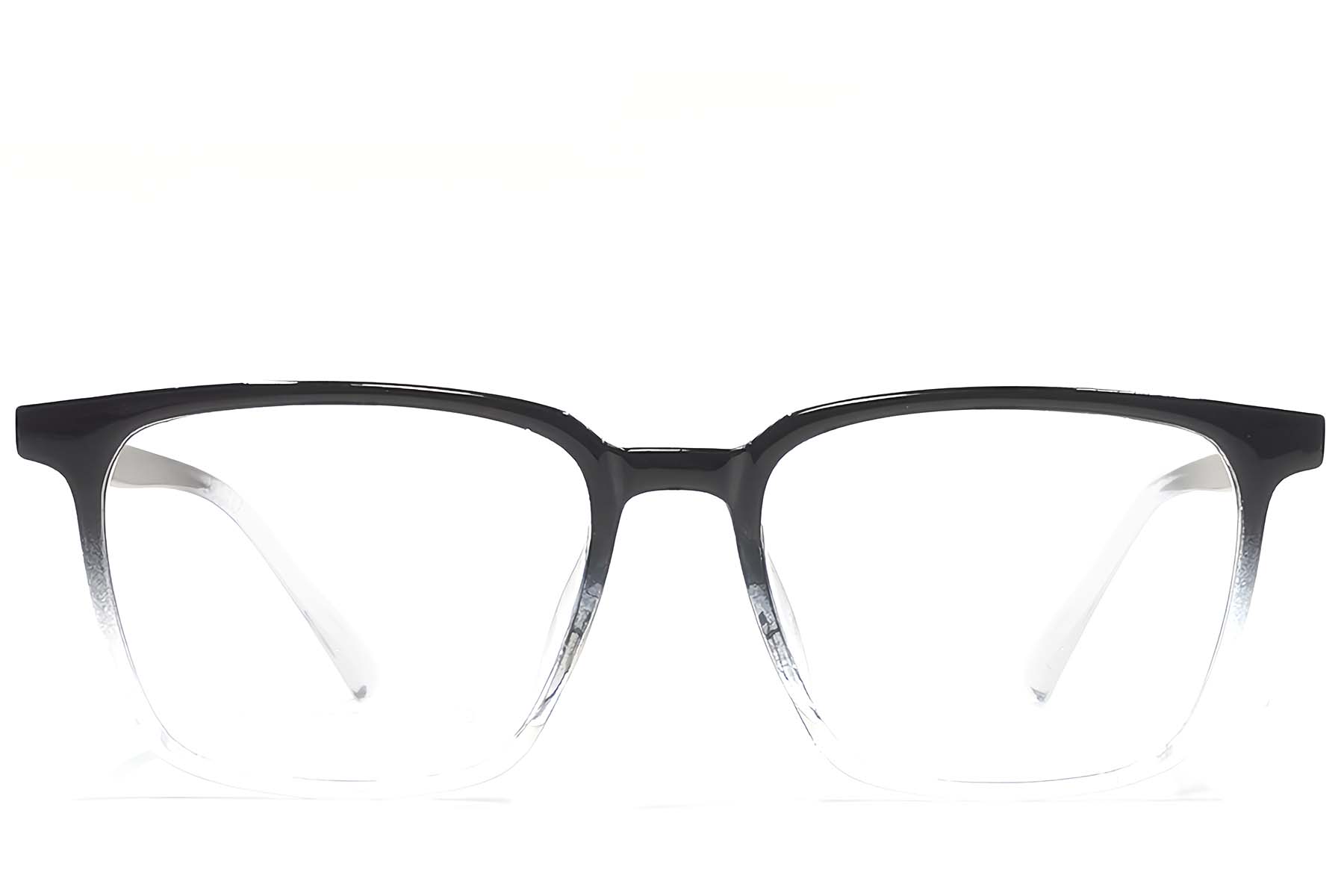 BS1924-0146_Black_Rectangular_TR90_Glasses_front