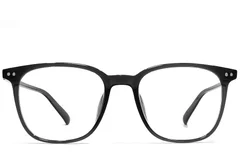 BS1924-0158_Black_Rectangular_TR90_Glasses_front