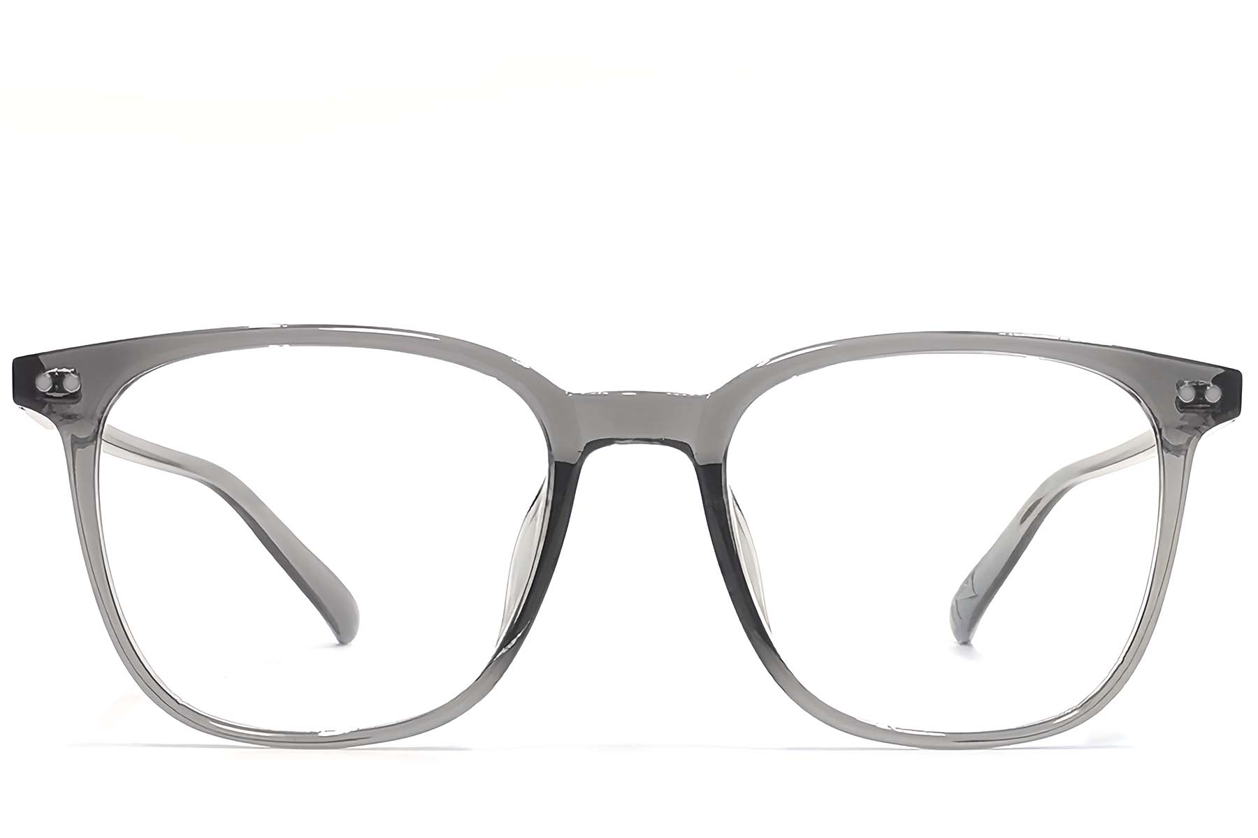 BS1924-0160_Grey_Rectangular_TR90_Glasses_front