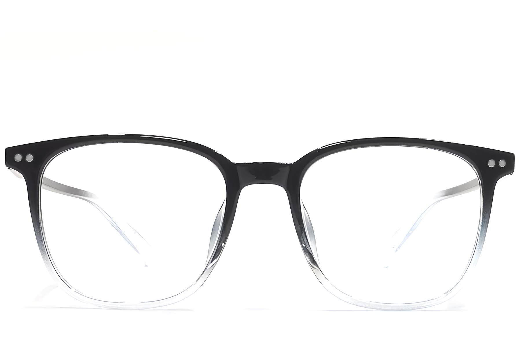 BS1924-0163_Black_Rectangular_TR90_Glasses_front