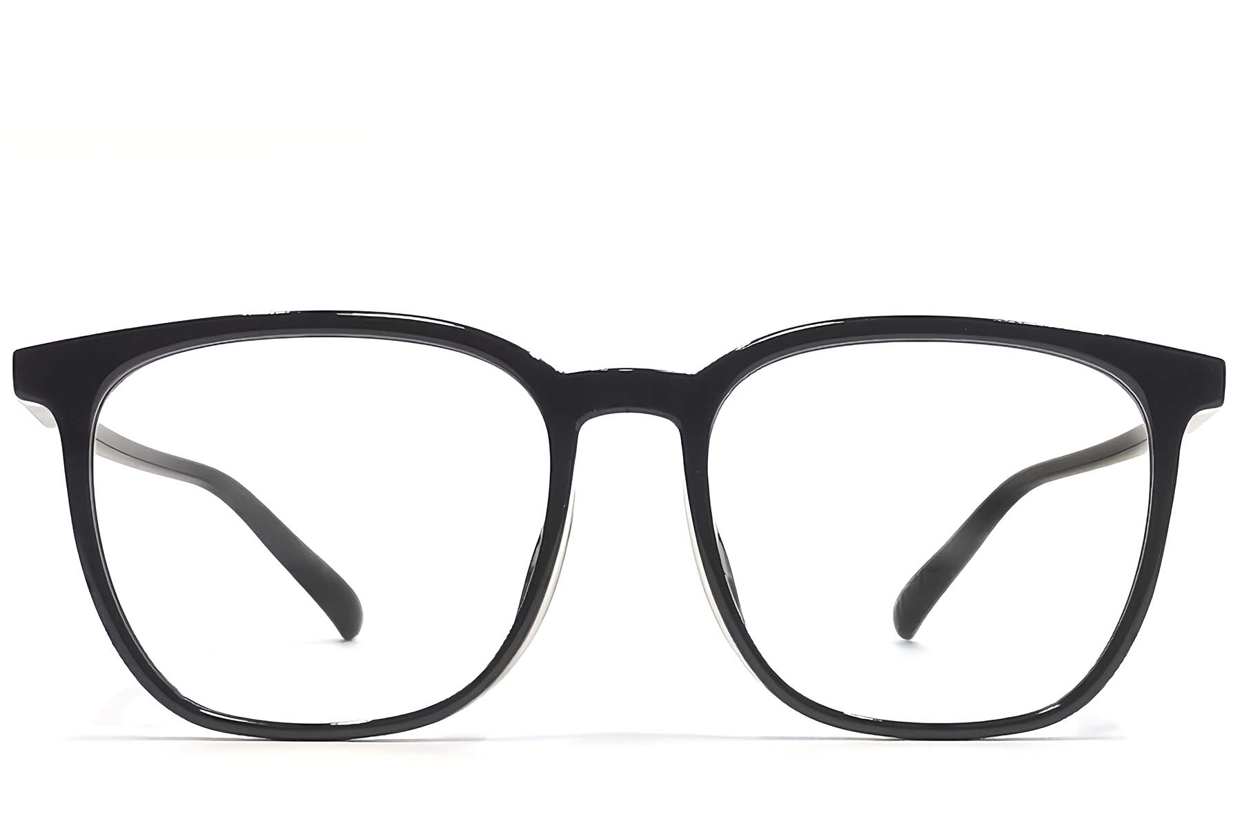 BS1924-0176_Black_Rectangular_TR90_Glasses_front