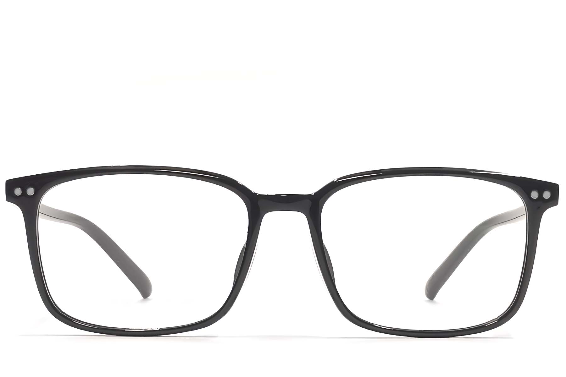 BS1924-0182_Black_Rectangular_TR90_Glasses_front