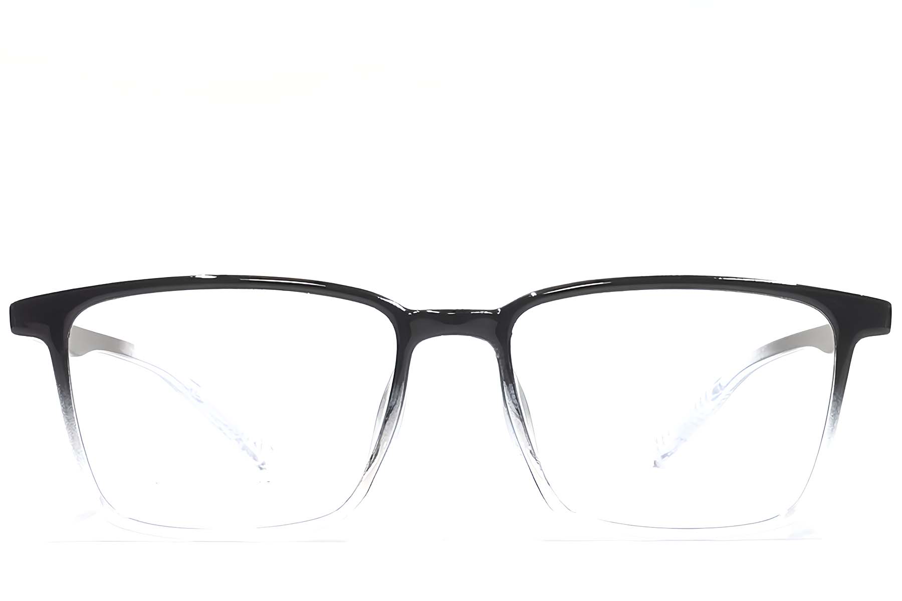 BS1924-0205_Black_Rectangular_TR90_Glasses_front