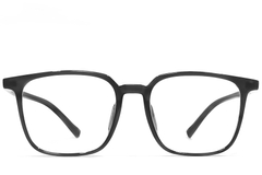BS1924-0206_Black_Rectangular_TR90_Glasses_front