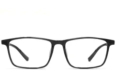 BS1924-0212_Black_Rectangular_TR90_Glasses_front
