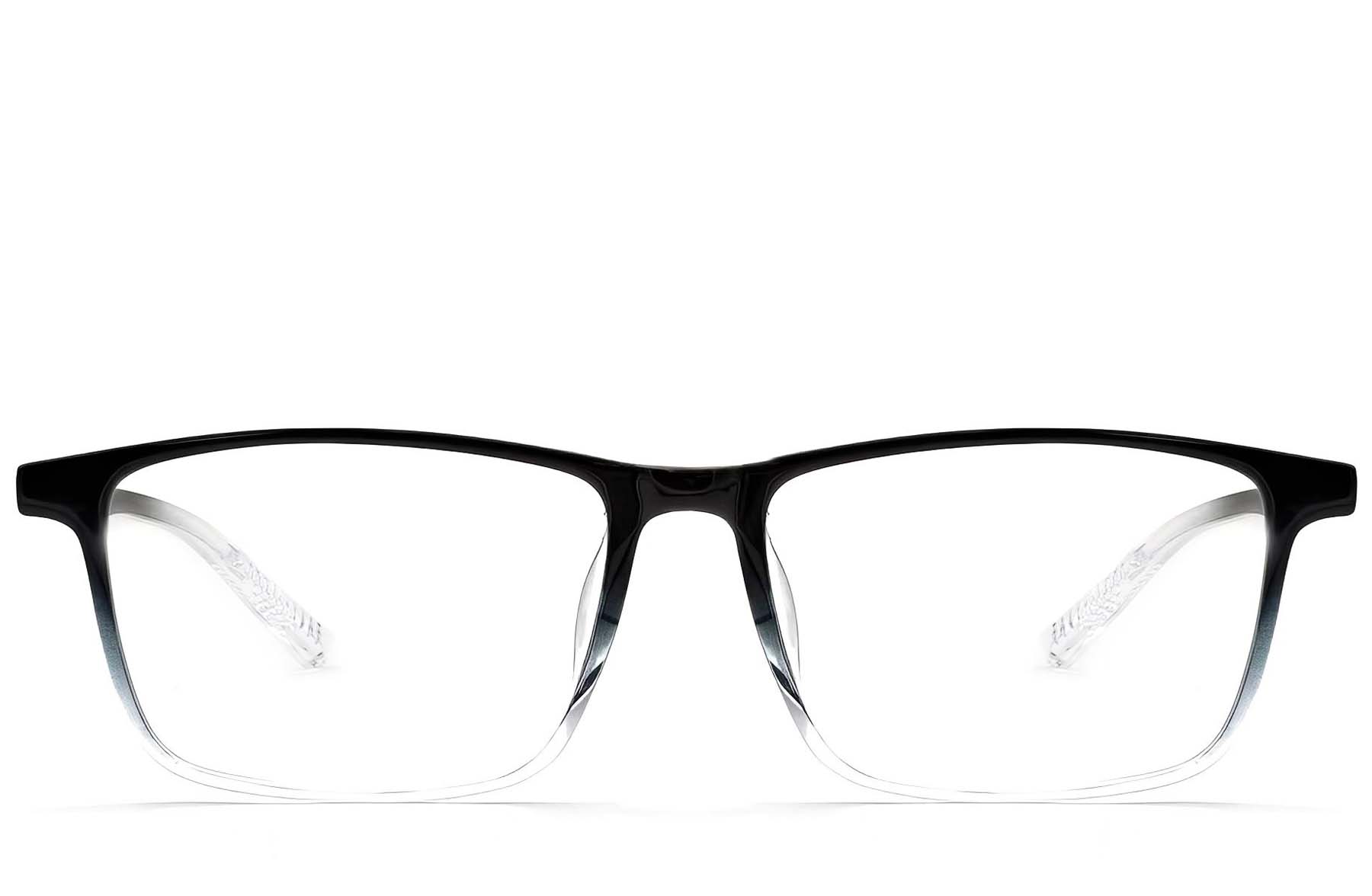 BS1924-0216_Black_Rectangular_TR90_Glasses_front