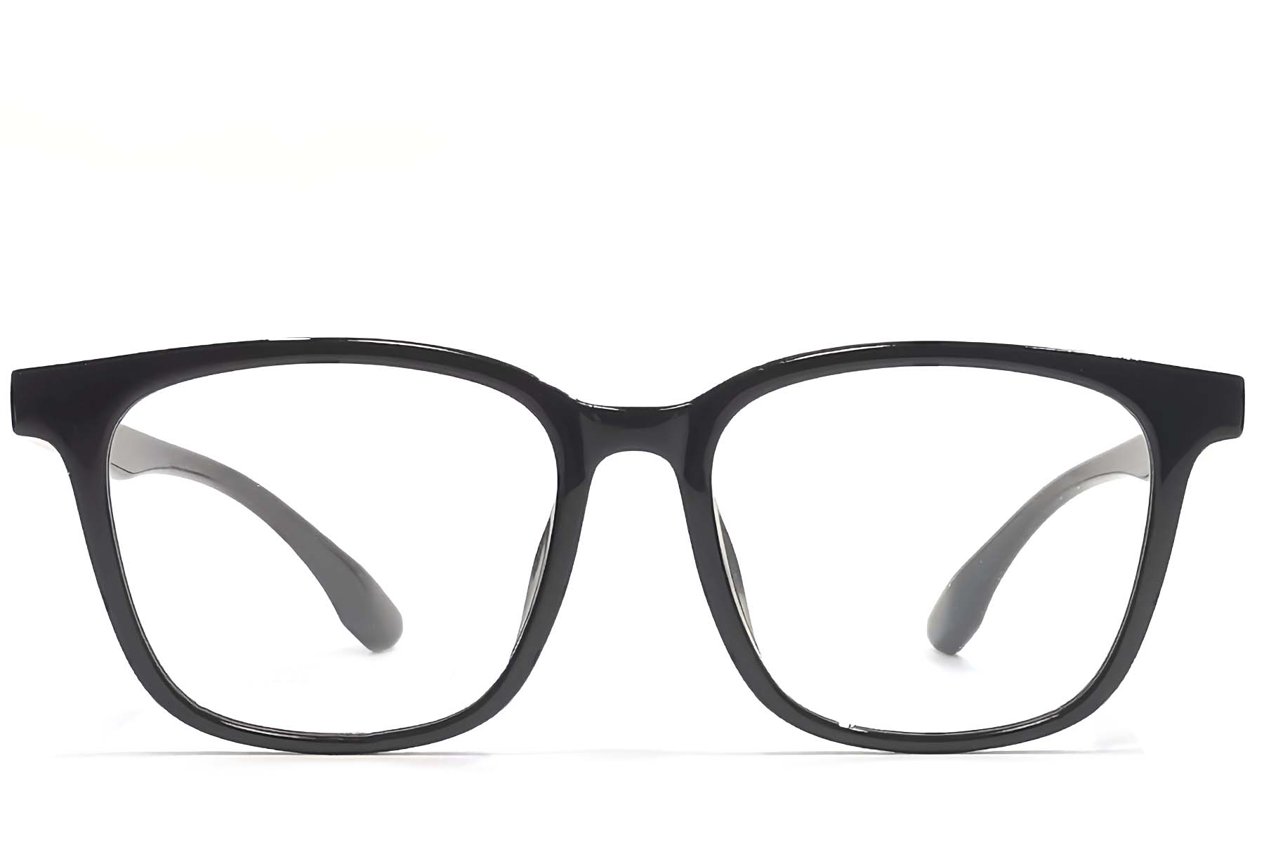 BS1924-0217_Black_Rectangular_TR90_Glasses_front