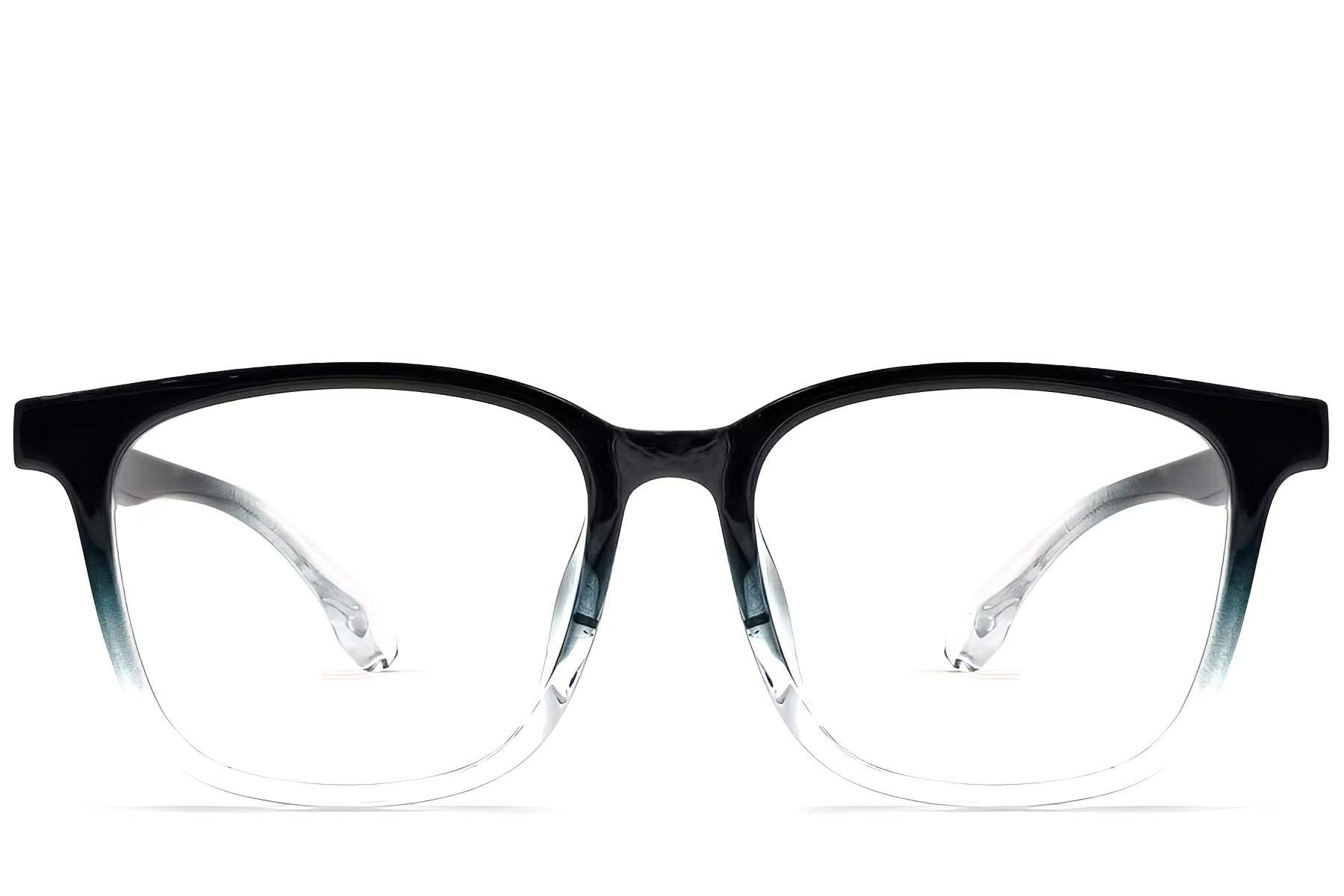 BS1924-0222_Black_Rectangular_TR90_Glasses_front