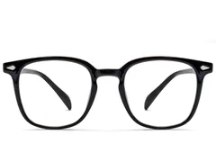 BS1924-0223_Black_Rectangular_TR90_Glasses_front
