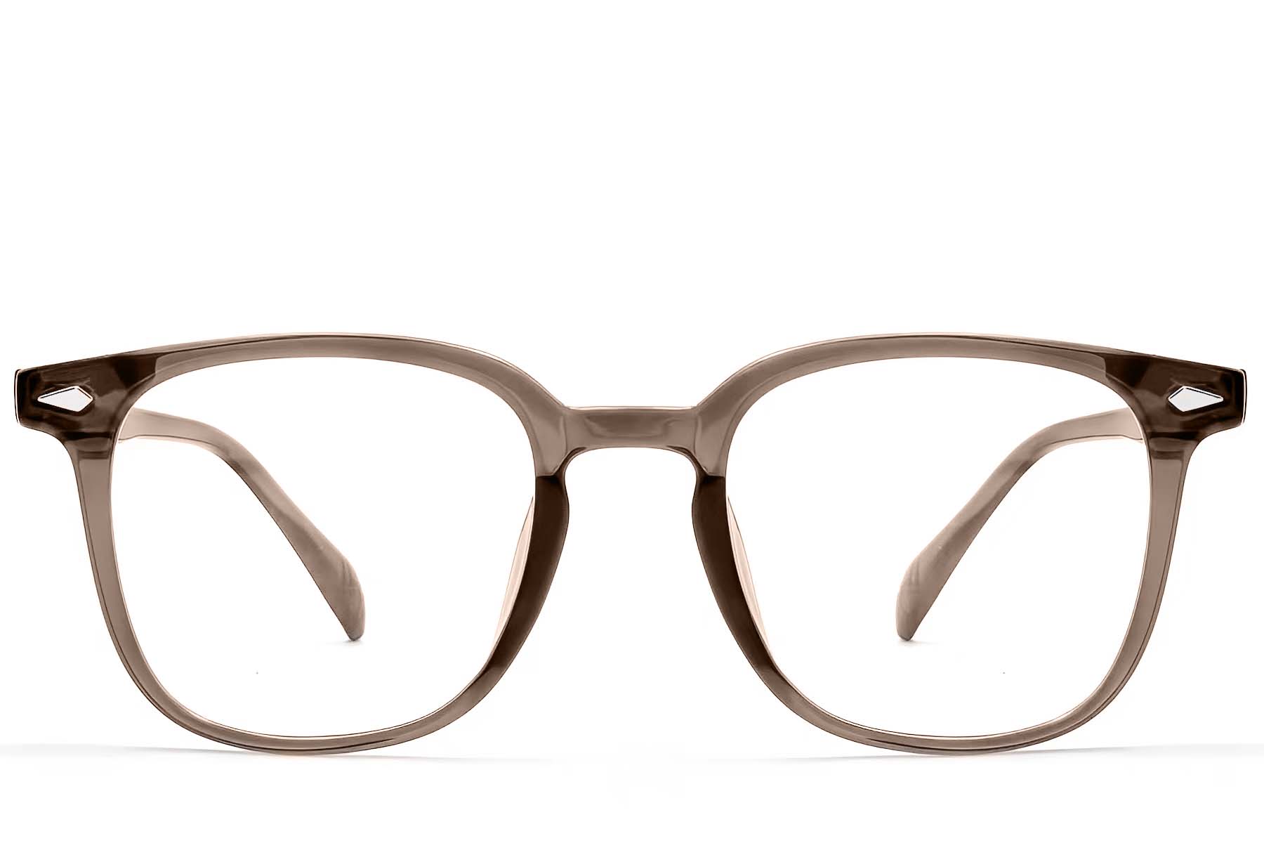 BS1924-0227_Brown_Rectangular_TR90_Glasses_front