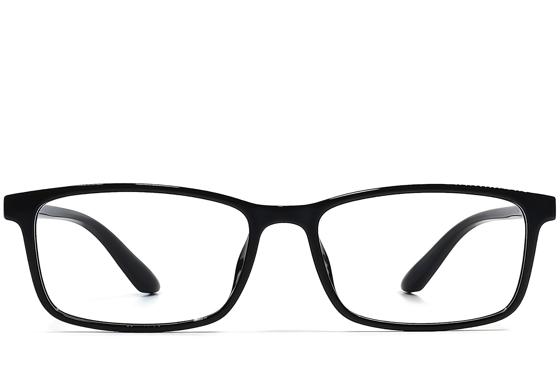 BS1924-0232_Black_Rectangular_TR90_Glasses_front
