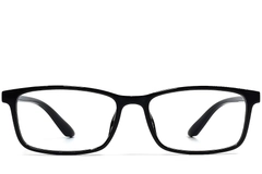 BS1924-0232_Black_Rectangular_TR90_Glasses_front
