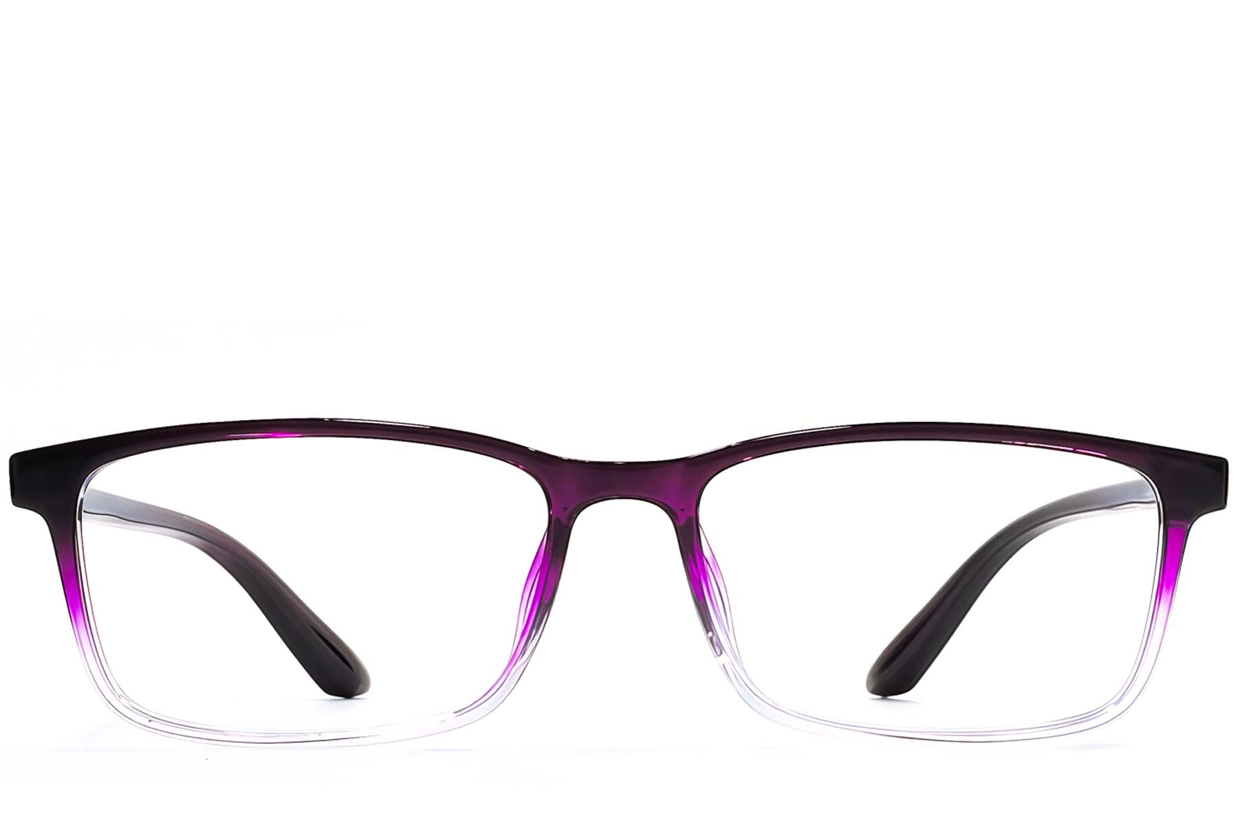 BS1924-0236_Purple_Rectangular_TR90_Glasses_front