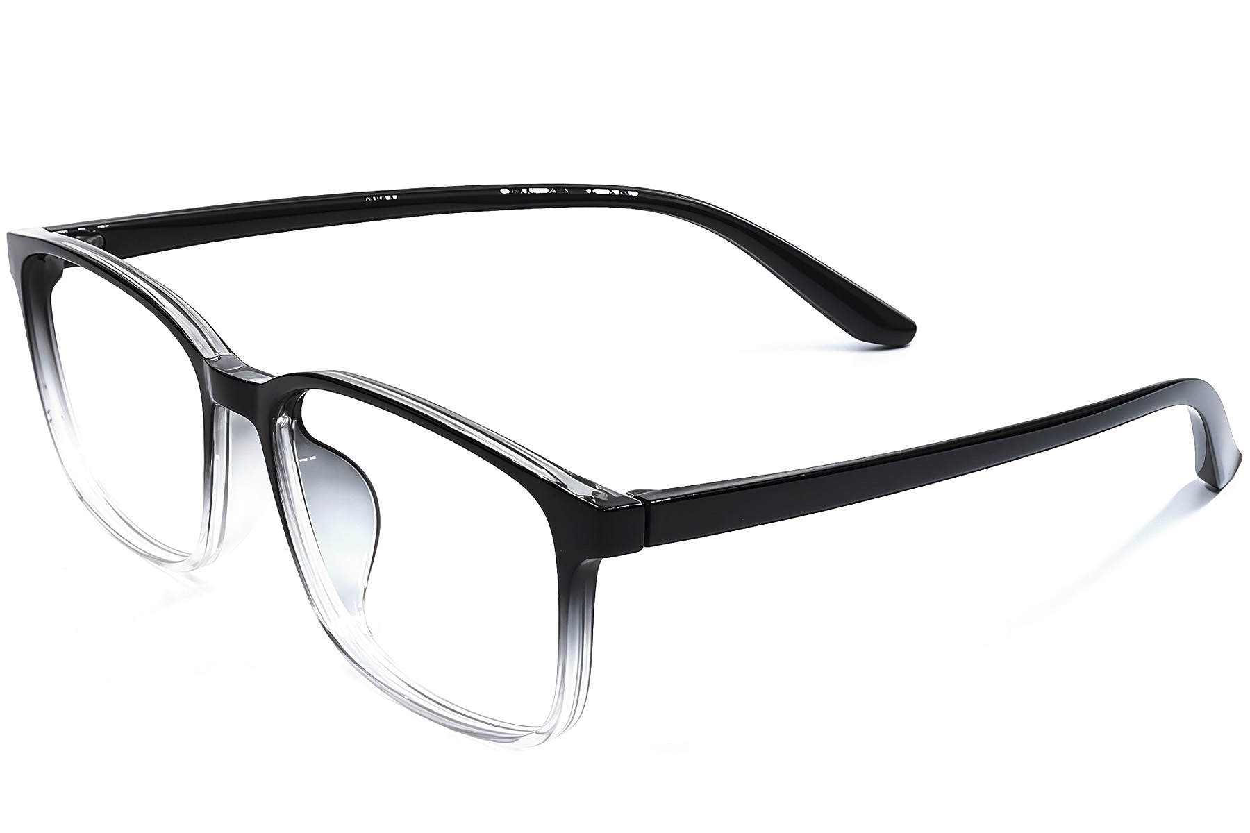 Rechteckige schwarze TR90-Brille #BS1924-0238