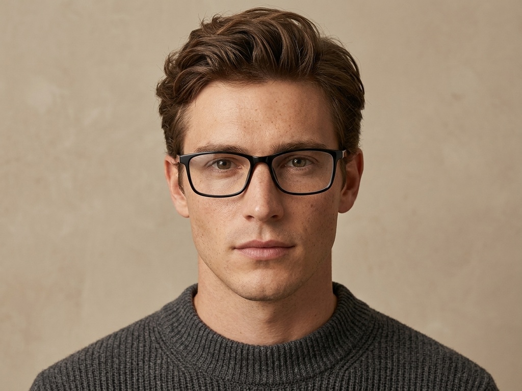 BS1924-0240_Black_Rectangular_TR90_Glasses-tryon_male