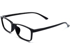 Rechteckige schwarze TR90-Brille #BS1924-0245