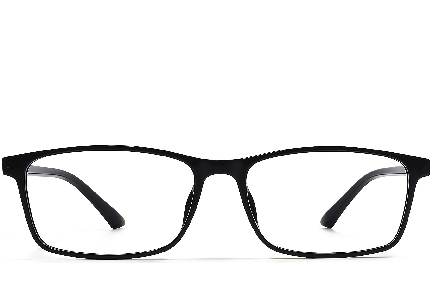 BS1924-0245_Black_Rectangular_TR90_Glasses_front