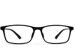 BS1924-0245_Black_Rectangular_TR90_Glasses_front