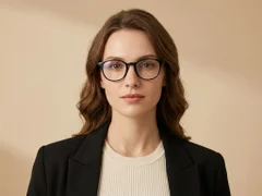 BS1924-0250_Black_Rectangular_TR90_Glasses-tryon_female