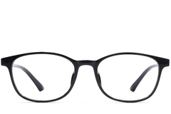 BS1924-0250_Black_Rectangular_TR90_Glasses_front