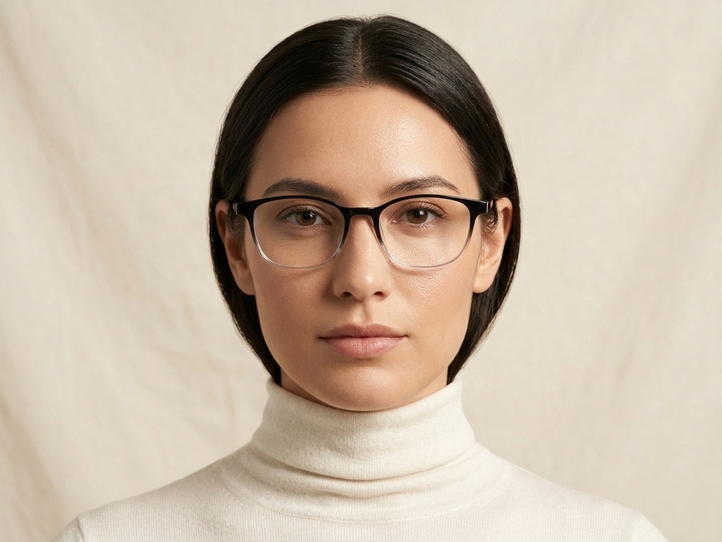 BS1924-0252_Black_Rectangular_TR90_Glasses-tryon_female