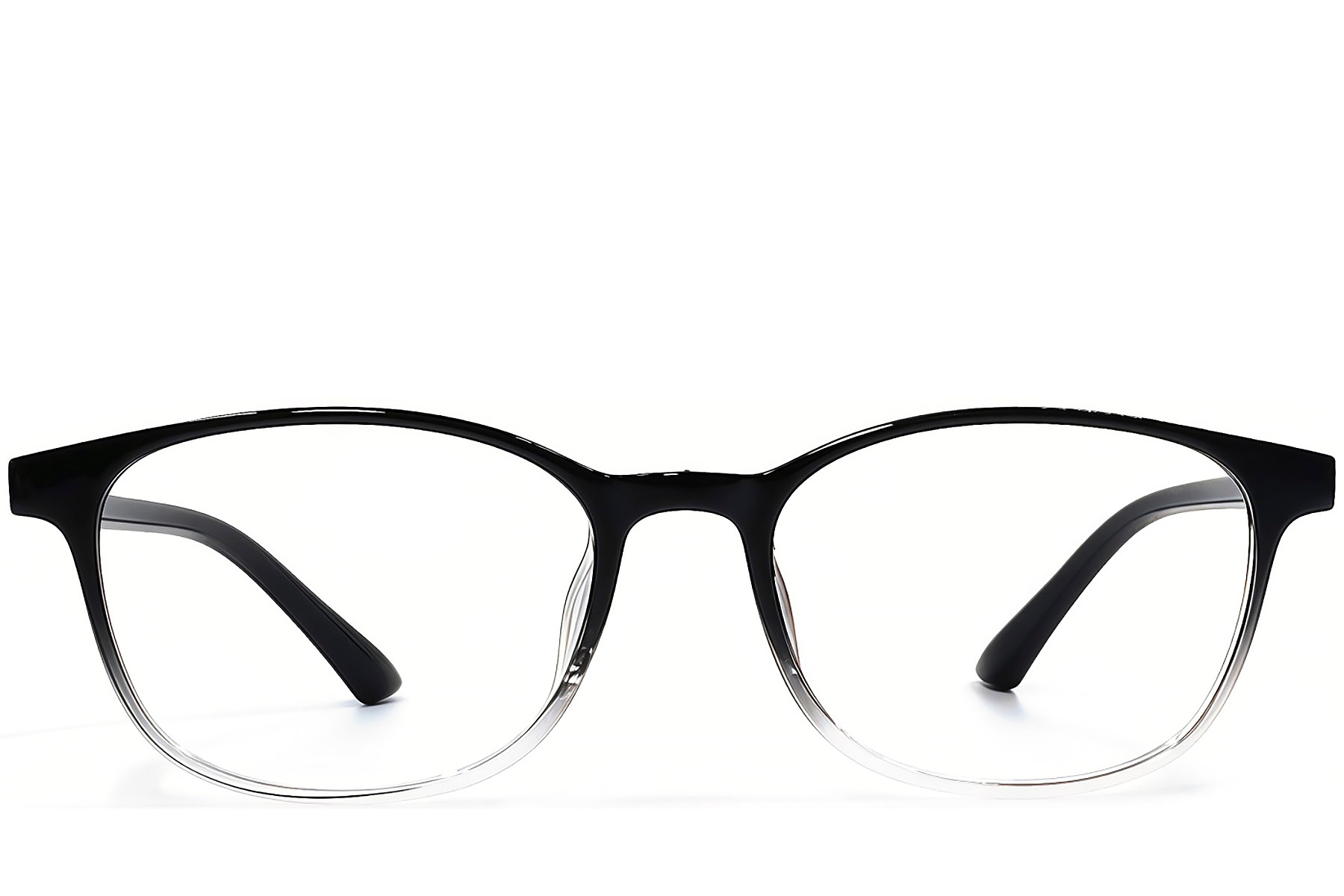 BS1924-0252_Black_Rectangular_TR90_Glasses_front
