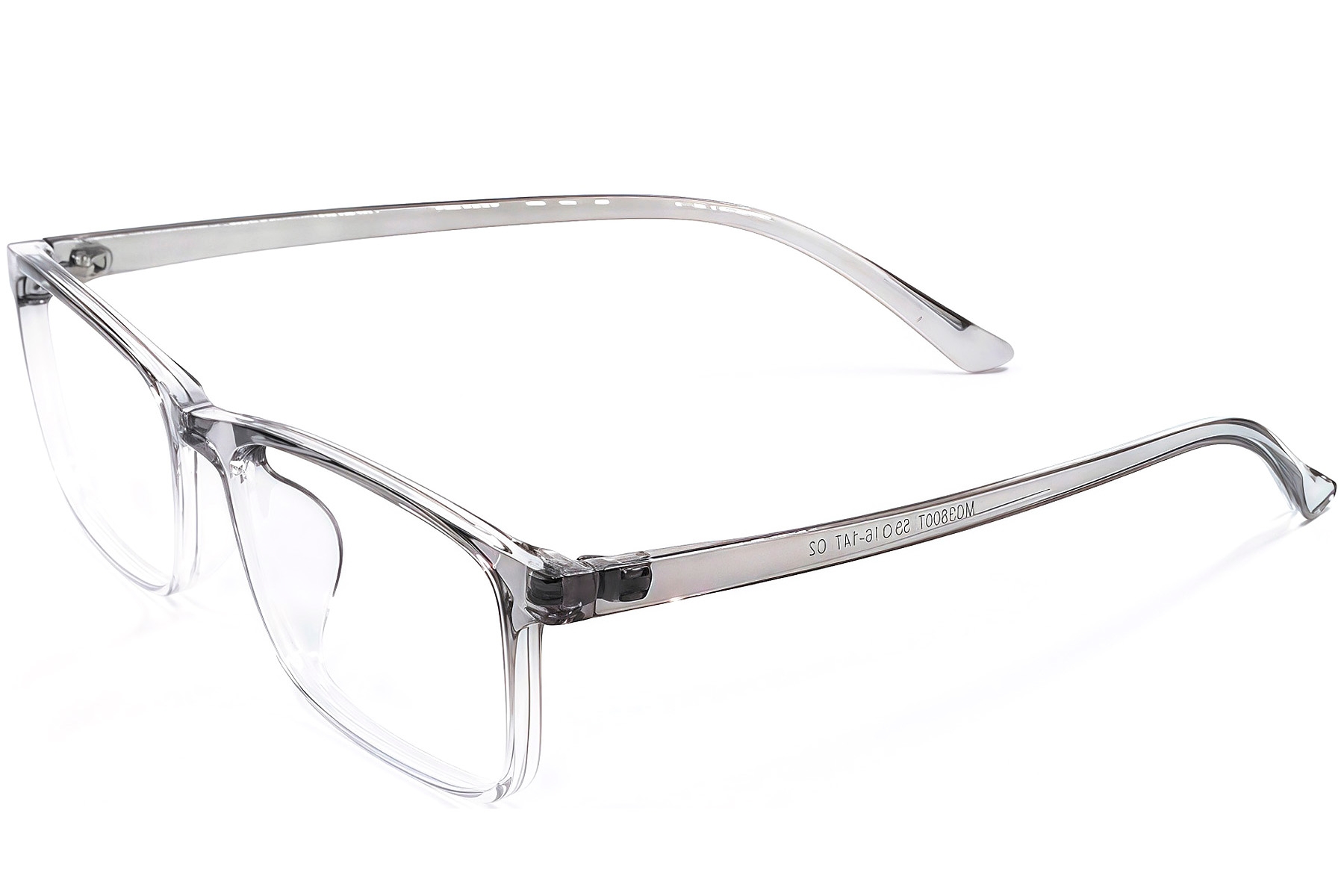 Rechteckige graue TR90-Brille #BS1924-0254