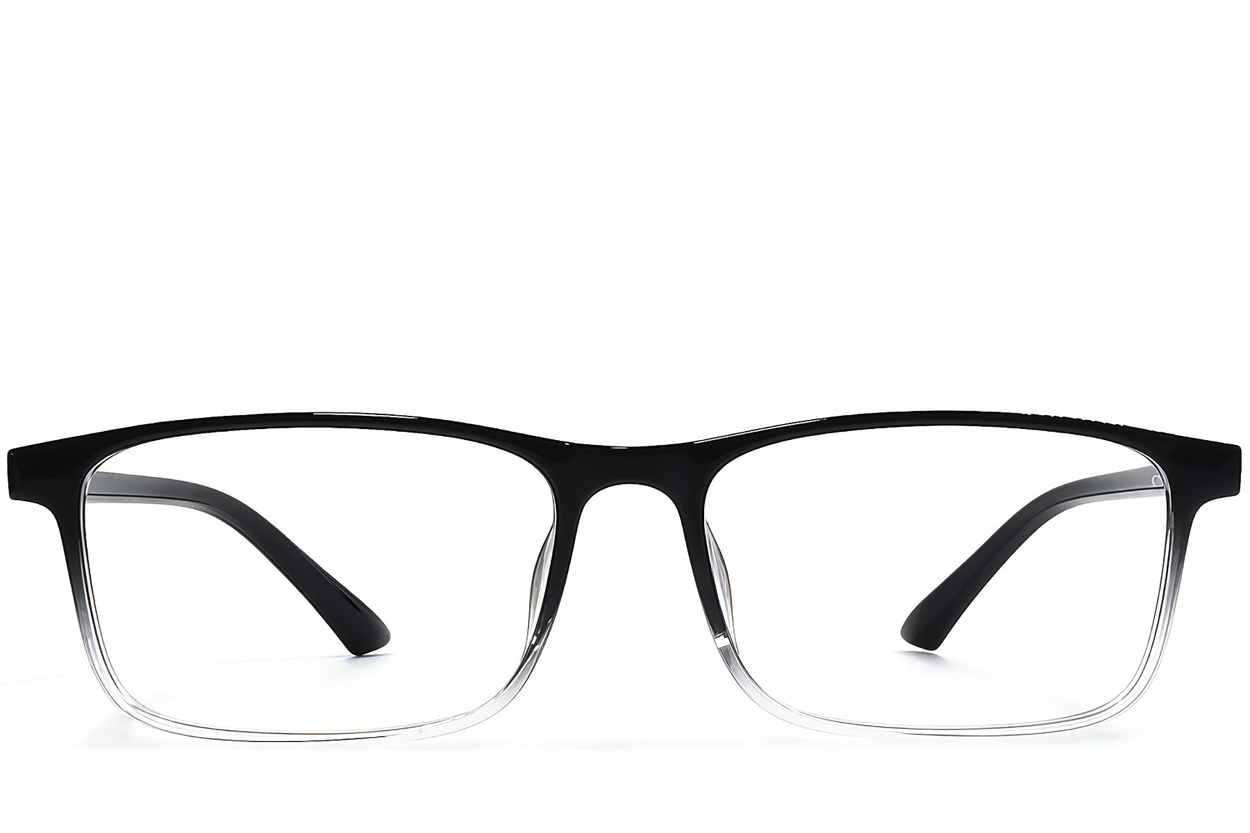 BS1924-0257_Black_Rectangular_TR90_Glasses_front