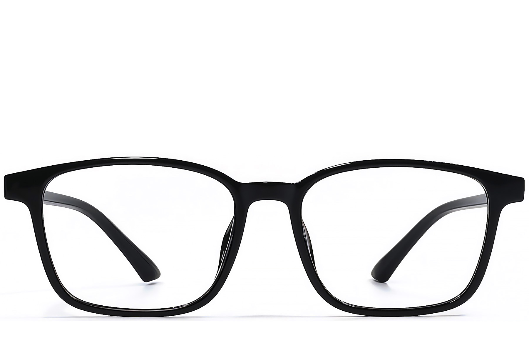 BS1924-0259_Black_Rectangular_TR90_Glasses_front
