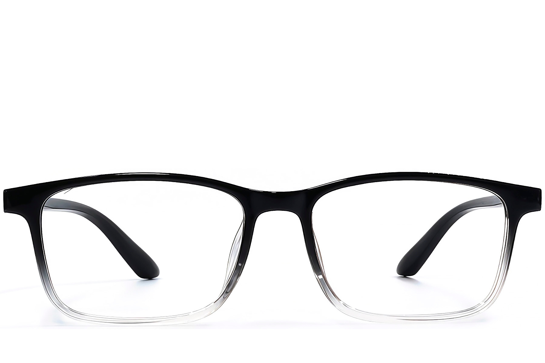 BS1924-0266_Black_Rectangular_TR90_Glasses_front