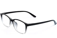 Rechteckige schwarze TR90-Brille #BS1924-0271