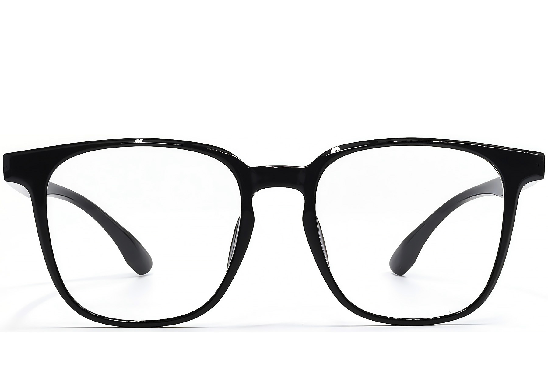 BS1924-0279_Black_Rectangular_TR90_Glasses_front